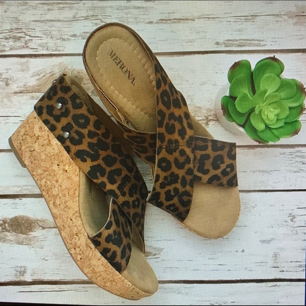 Cork Leopard slides
